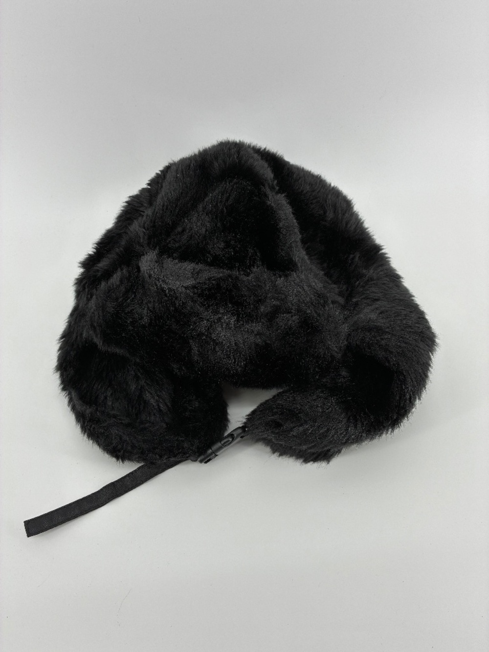 Wind River Black Faux Furry Trapper Hat Outdoor Spring